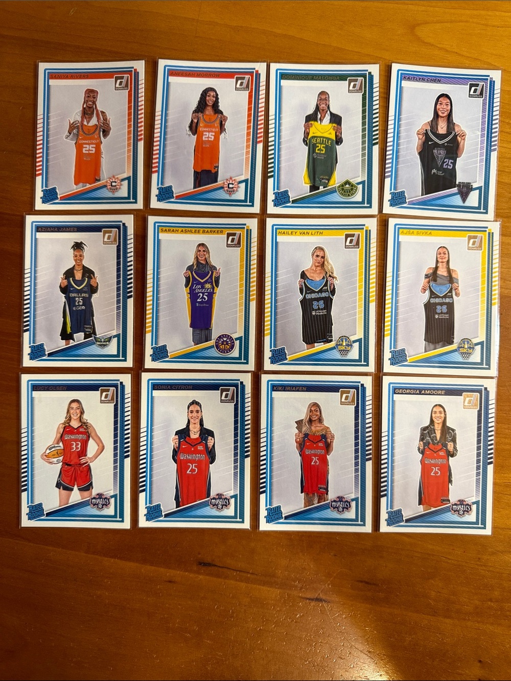 WNBA Player Trading Card Lot - Assorted Team Colors
